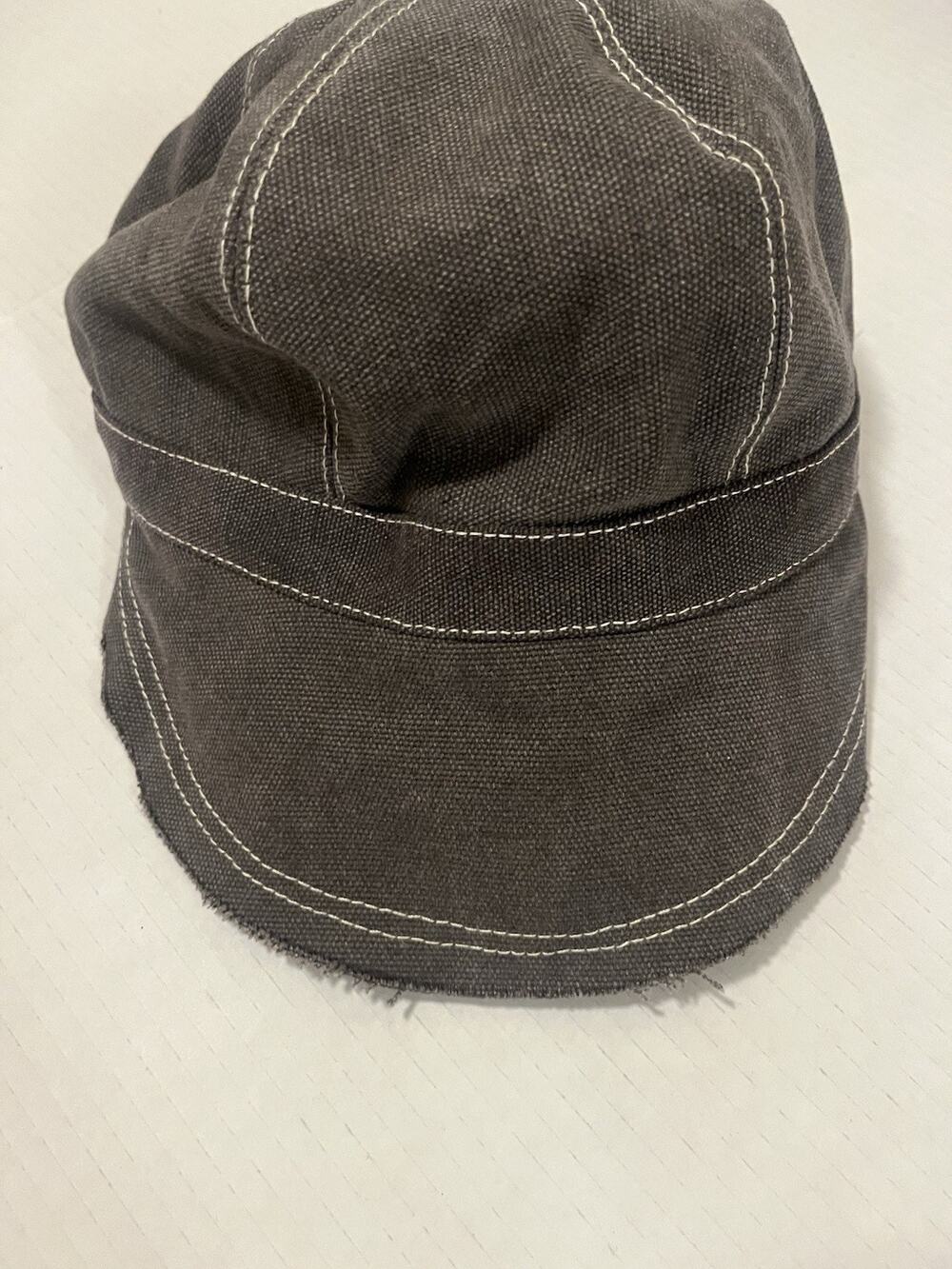 NWT HONEY & Me Gray/White stitching Distressed Hat